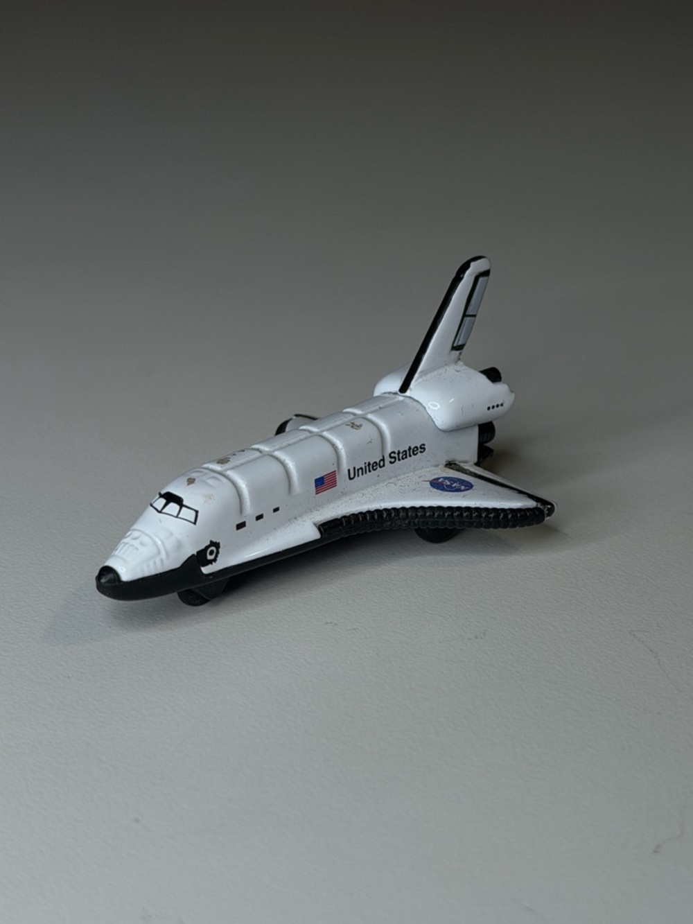 Miniature NASA Space Shuttle Replica  2 11/16"L  x  1 7/8"WS  x  1 9/16"H